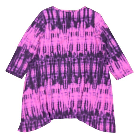 EUC Women's PRAIRIE COTTON High Tides Criss Cross 3/4 Sleeve Tunic | Size L - Picture 3 of 7